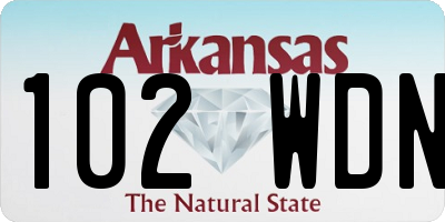 AR license plate 102WDN