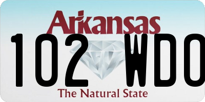 AR license plate 102WDO