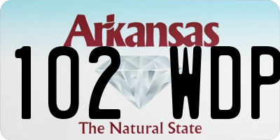 AR license plate 102WDP