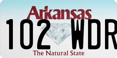 AR license plate 102WDR