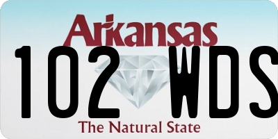AR license plate 102WDS