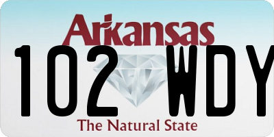 AR license plate 102WDY