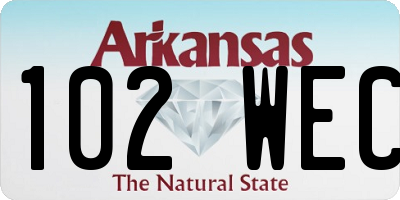 AR license plate 102WEC