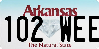 AR license plate 102WEE