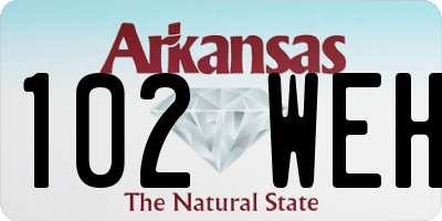 AR license plate 102WEH
