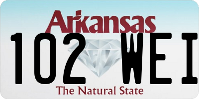 AR license plate 102WEI