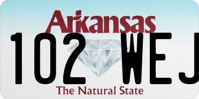 AR license plate 102WEJ