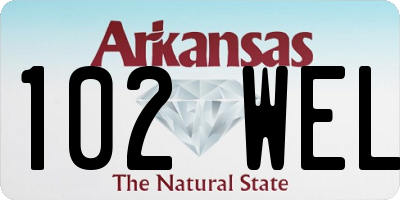 AR license plate 102WEL