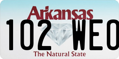 AR license plate 102WEO