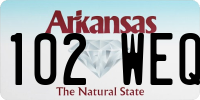 AR license plate 102WEQ