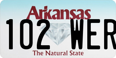 AR license plate 102WER