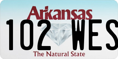 AR license plate 102WES
