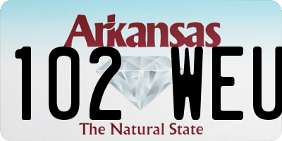 AR license plate 102WEU