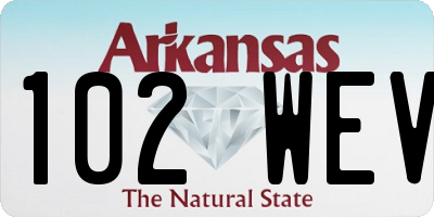 AR license plate 102WEV