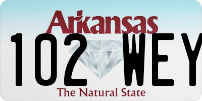 AR license plate 102WEY