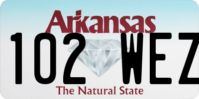 AR license plate 102WEZ