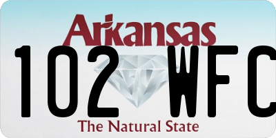 AR license plate 102WFC