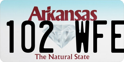 AR license plate 102WFE