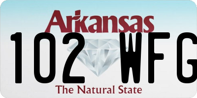 AR license plate 102WFG
