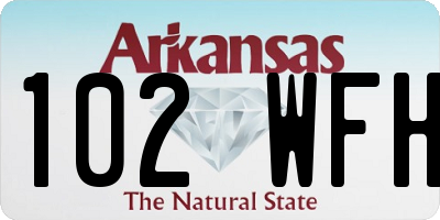 AR license plate 102WFH