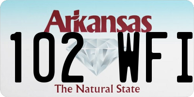 AR license plate 102WFI