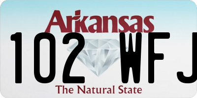 AR license plate 102WFJ