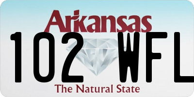 AR license plate 102WFL
