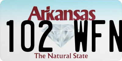 AR license plate 102WFN