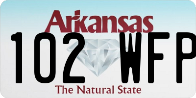 AR license plate 102WFP