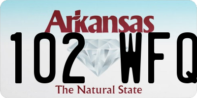 AR license plate 102WFQ