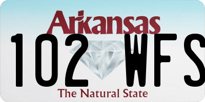 AR license plate 102WFS