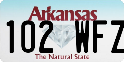 AR license plate 102WFZ