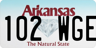 AR license plate 102WGE
