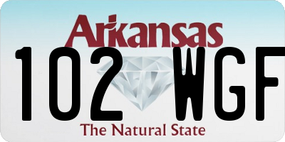 AR license plate 102WGF