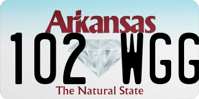 AR license plate 102WGG