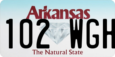 AR license plate 102WGH