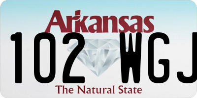 AR license plate 102WGJ