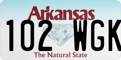 AR license plate 102WGK