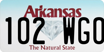 AR license plate 102WGO