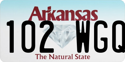 AR license plate 102WGQ