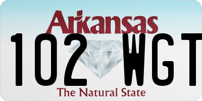 AR license plate 102WGT