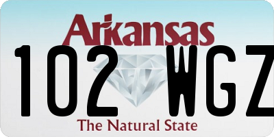 AR license plate 102WGZ