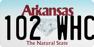AR license plate 102WHC