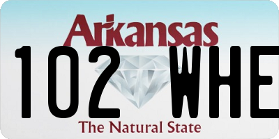 AR license plate 102WHE