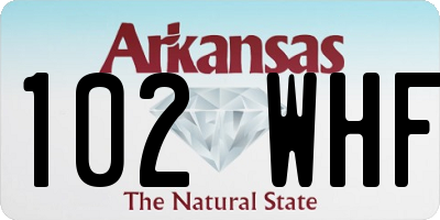 AR license plate 102WHF
