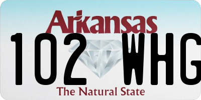 AR license plate 102WHG