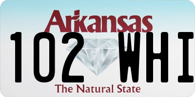 AR license plate 102WHI