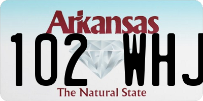 AR license plate 102WHJ