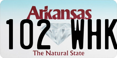 AR license plate 102WHK