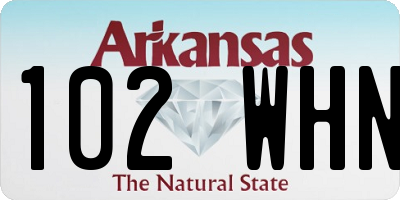 AR license plate 102WHN